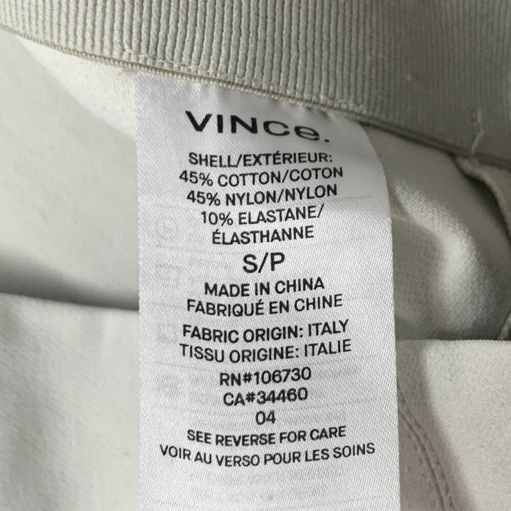 Vince Women Front Seam Ponte Leggings S Cream Gesso Crop Skinny 27* - Picture 11 of 15